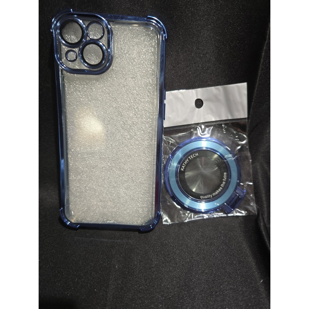 iPhone 14 Clear Blue Phone Case